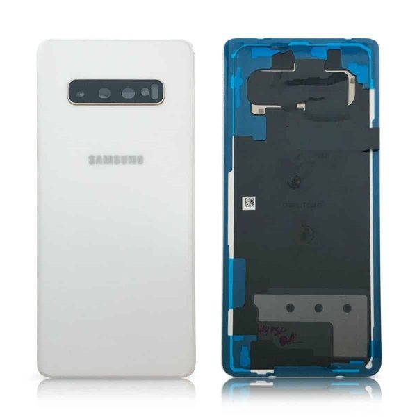 Samsung Galaxy S10 Plus Back Panel Glass Door Battery Cover Replacement in India Chennai - Ceramic White