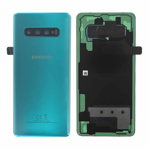 Samsung Galaxy S10 Plus Back Panel Glass Door Battery Cover Replacement in India Chennai - Prism Green