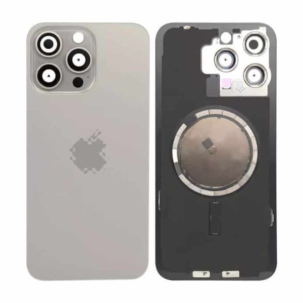 Apple iPhone 15 Pro Max Back Glass Rear Glass Panel Replacement Price in Chennai India - Natural Titanium
